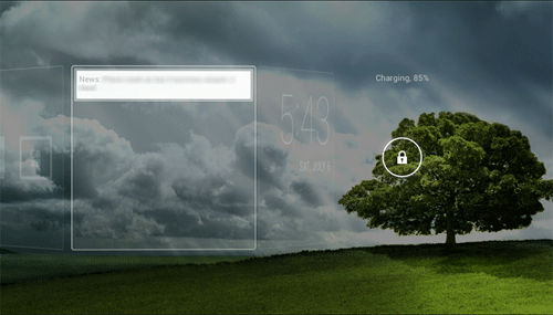 Widget Displayed on Android Lock Screen